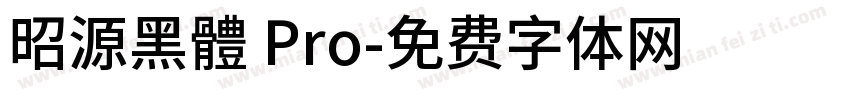 昭源黑體 Pro字体转换